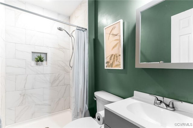 13710 Arrowood Ct, Midlothian, VA 23112 - full bath featuring vanity, toilet, and tiled shower