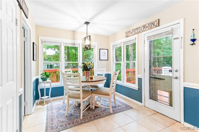 13710 Arrowood Ct, Midlothian, VA 23112 - dining space with light tile patterned floors and baseboards