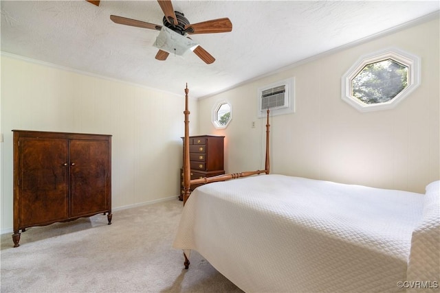 3513 Patrick Ave, Richmond, VA 23222 - bedroom featuring an AC wall unit, carpet, and ceiling fan