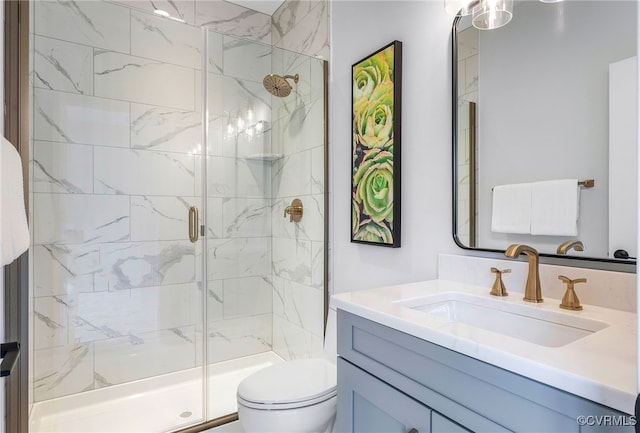 8900 Burkhart Dr, Henrico, VA 23229 - full bath featuring a marble finish shower, toilet, and vanity