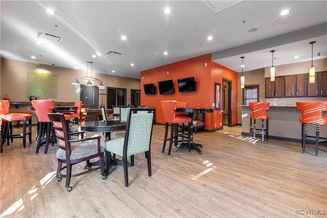 1702 Old Brick Rd Unit B, Glen Allen, VA 23060 - dining room featuring light wood finished floors and recessed lighting