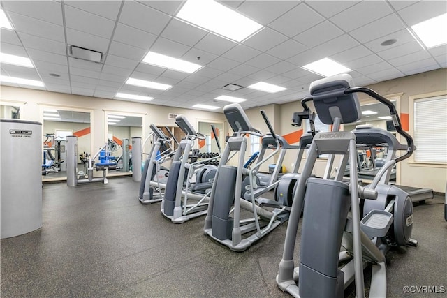 1702 Old Brick Rd Unit B, Glen Allen, VA 23060 - exercise room with a drop ceiling
