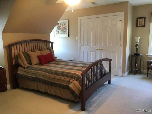 2401 Bell Tower Pl, Henrico, VA 23233 - carpeted bedroom featuring baseboards, ceiling fan, and a closet