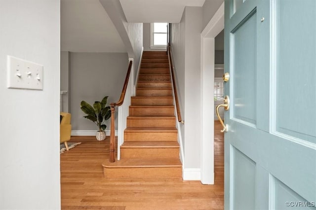 3204 Griffin Ave, Richmond, VA 23222 - stairway featuring wood finished floors and baseboards