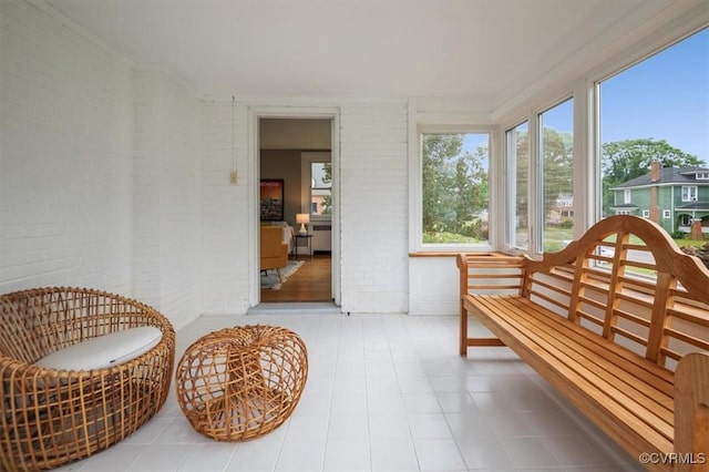3204 Griffin Ave, Richmond, VA 23222 - sunroom with brick wall