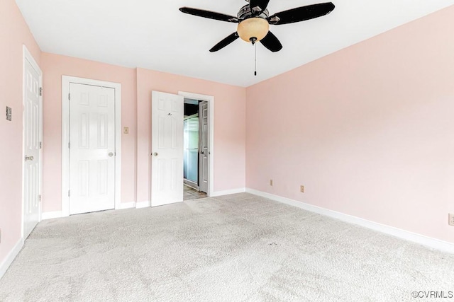 9214 Hunters Chase Dr, Mechanicsville, VA 23116 - unfurnished bedroom featuring light carpet, baseboards, and ceiling fan