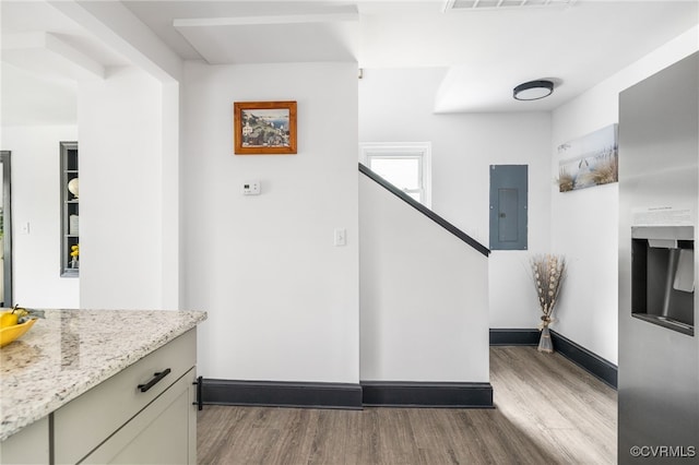 327 S 12th Ave, Hopewell, VA 23860 - interior space featuring electric panel, wood finished floors, and baseboards