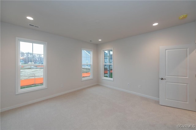 000 Stavely Rd, Chester, VA 23831 - unfurnished room with baseboards, light colored carpet, and recessed lighting