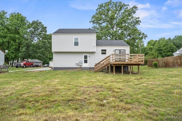 3207 Mark Rd, Richmond, VA 23234 - back of house featuring a wooden deck and stairs