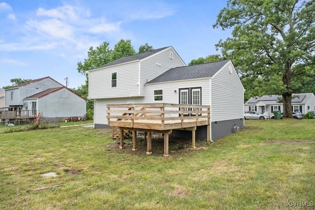 3207 Mark Rd, Richmond, VA 23234 - back of house featuring a wooden deck and a yard