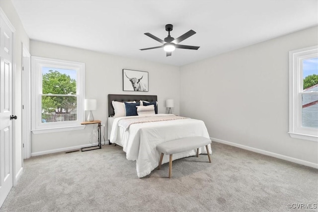 3207 Mark Rd, Richmond, VA 23234 - bedroom with carpet flooring, baseboards, and a ceiling fan