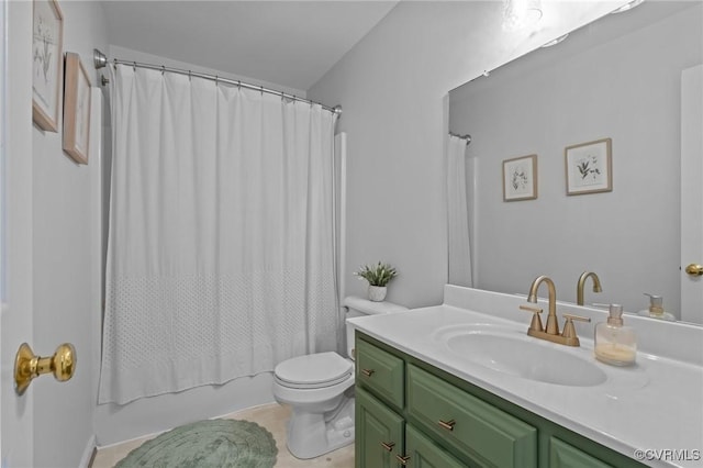 3724 Liberty Point Dr, Midlothian, VA 23112 - bathroom featuring vanity, toilet, and shower / bath combo with shower curtain