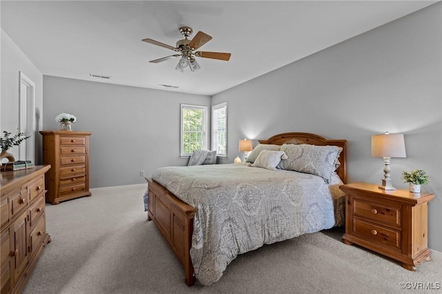 3724 Liberty Point Dr, Midlothian, VA 23112 - bedroom featuring light colored carpet, a ceiling fan, and baseboards
