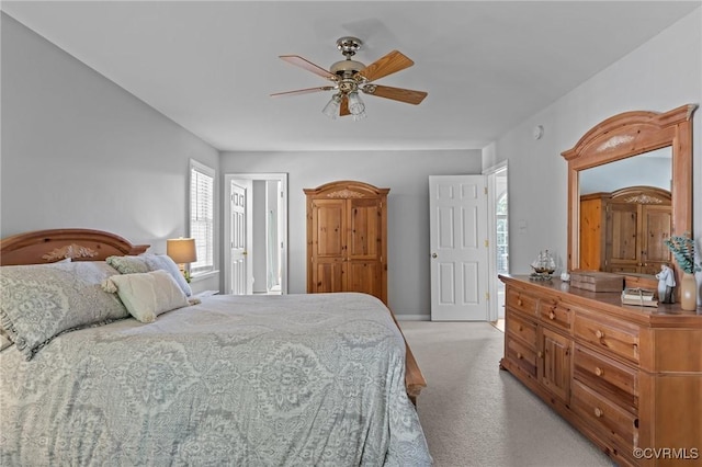3724 Liberty Point Dr, Midlothian, VA 23112 - bedroom with light carpet, ceiling fan, and baseboards