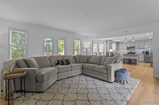 3724 Liberty Point Dr, Midlothian, VA 23112 - living room with light wood-style flooring and recessed lighting