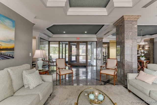 7505 River Rd Unit 4D, Newport News, VA 23607 - building lobby featuring crown molding