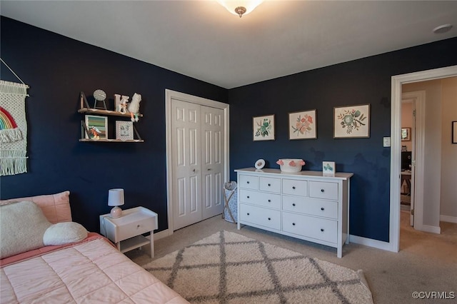 9604 Weston Ln, Henrico, VA 23238 - bedroom with carpet, a closet, and baseboards