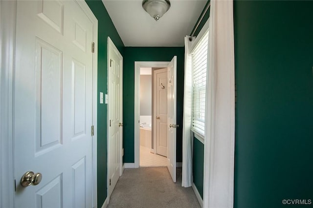 9604 Weston Ln, Henrico, VA 23238 - corridor featuring light colored carpet and baseboards