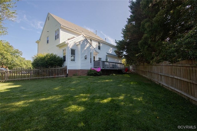 9604 Weston Ln, Henrico, VA 23238 - view of yard with a deck