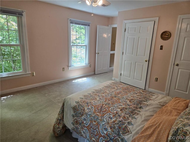 9701 Waterfowl Flyway, Chesterfield, VA 23838 - bedroom featuring baseboards, carpet floors, and ceiling fan