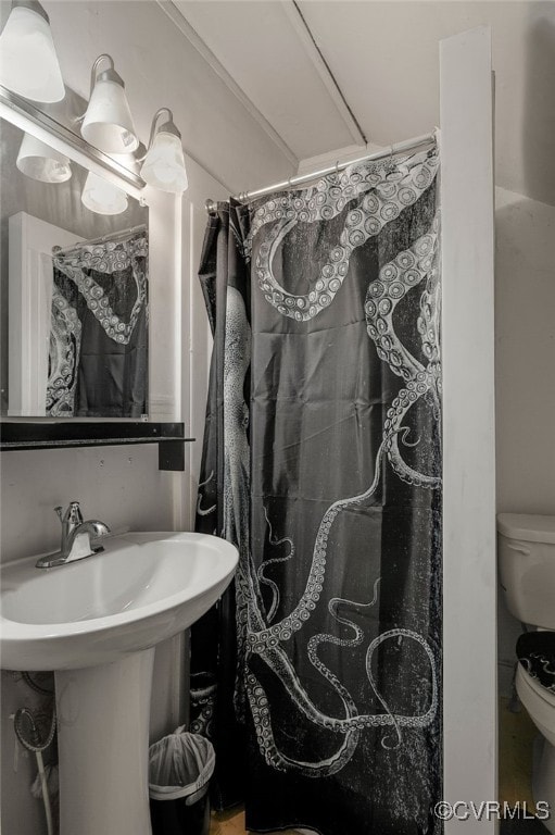 100 N Battery St, Henrico, VA 23075 - full bathroom with toilet and a shower with curtain
