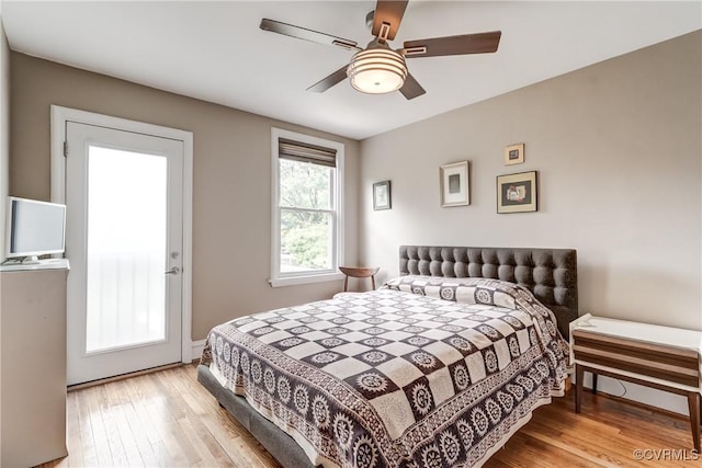 3429 Hanover Ave, Richmond, VA 23221 - bedroom featuring hardwood / wood-style flooring and a ceiling fan