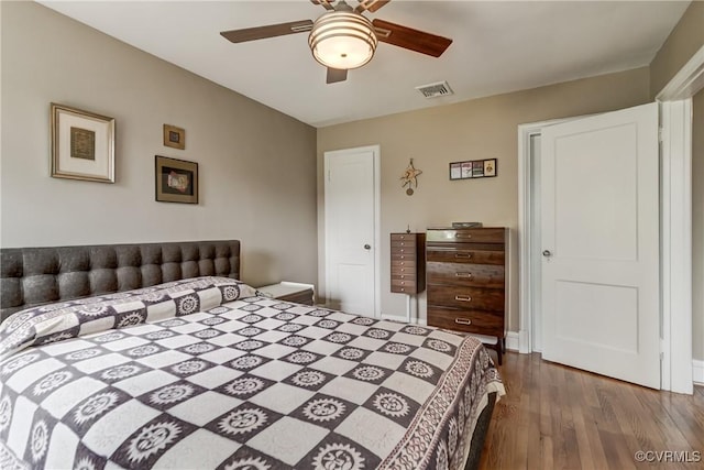 3429 Hanover Ave, Richmond, VA 23221 - bedroom with wood finished floors and ceiling fan