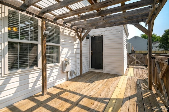 1117 Lees Crossing Ct, Glen Allen, VA 23059 - wooden terrace with a pergola and a gate