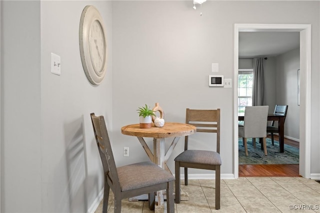 1117 Lees Crossing Ct, Glen Allen, VA 23059 - dining area with baseboards and light tile patterned flooring