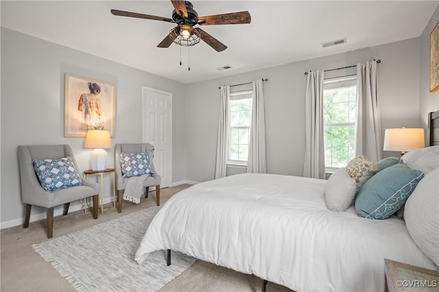 1117 Lees Crossing Ct, Glen Allen, VA 23059 - carpeted bedroom with baseboards and ceiling fan