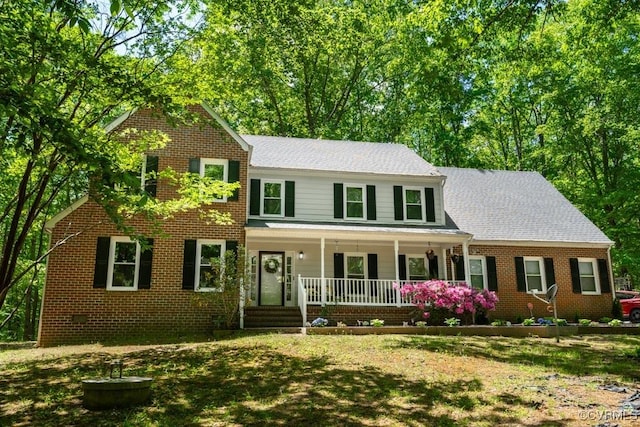 12601 W Patrick Henry Rd, Ashland, VA 23005 - view of front of home featuring a porch and brick siding