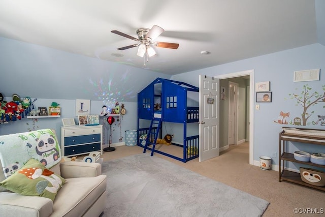 12601 W Patrick Henry Rd, Ashland, VA 23005 - interior space featuring lofted ceiling, baseboards, and ceiling fan