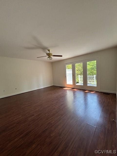 12513 Caitlin Cir, Henrico, VA 23233 - unfurnished room featuring dark wood finished floors and a ceiling fan