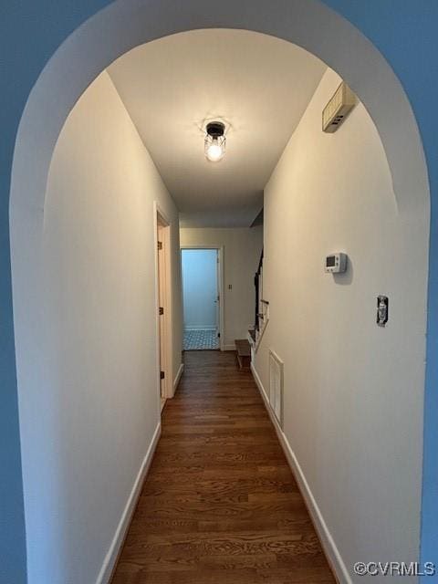 12513 Caitlin Cir, Henrico, VA 23233 - hall featuring arched walkways and wood finished floors