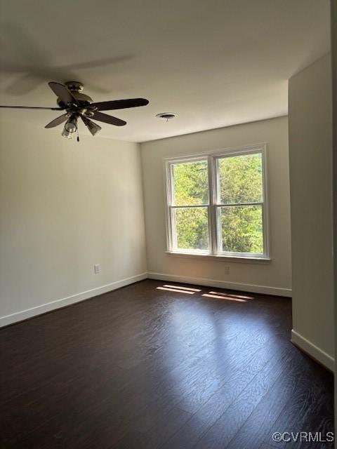 12513 Caitlin Cir, Henrico, VA 23233 - spare room featuring dark wood finished floors and a ceiling fan
