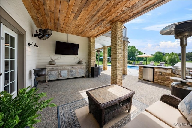 3397 Manor Oaks Dr, Powhatan, VA 23139 - view of patio featuring area for grilling and an outdoor pool