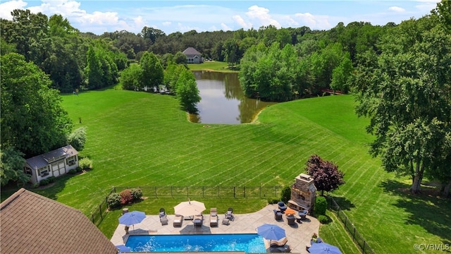 3397 Manor Oaks Dr, Powhatan, VA 23139 - aerial view of a nearby body of water and a pool area