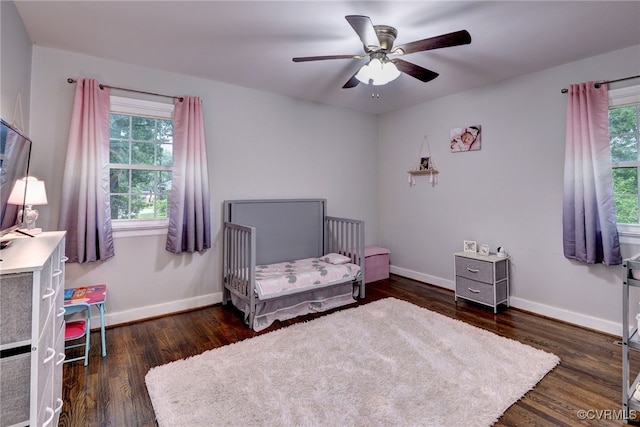603 Pleasant St, Henrico, VA 23075 - bedroom featuring wood finished floors, baseboards, and ceiling fan