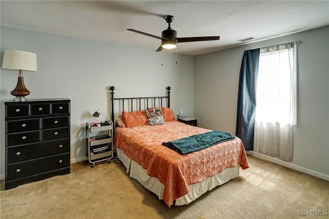 3107 Q St, Richmond, VA 23223 - carpeted bedroom with baseboards and ceiling fan