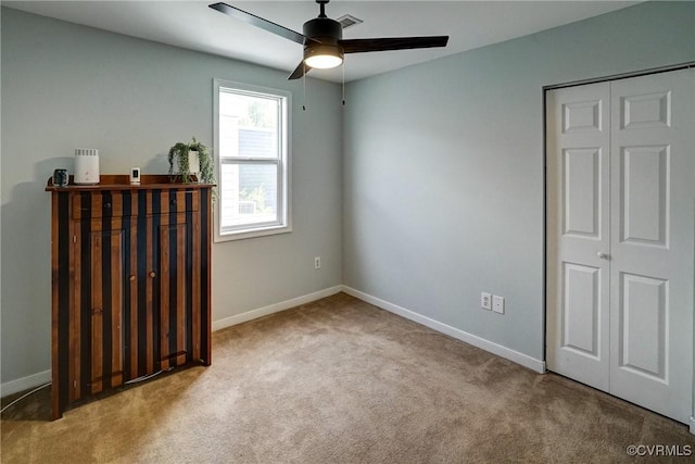 3107 Q St, Richmond, VA 23223 - unfurnished bedroom featuring carpet flooring, a ceiling fan, and a closet
