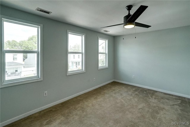 3107 Q St, Richmond, VA 23223 - spare room with baseboards, carpet, and a ceiling fan