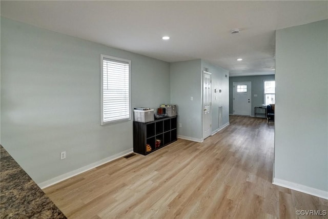 3107 Q St, Richmond, VA 23223 - spare room with wood finished floors, recessed lighting, and a smoke detector