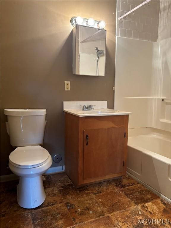 609 Carter St, Petersburg, VA 23803 - full bath featuring vanity, toilet, and bathing tub / shower combination