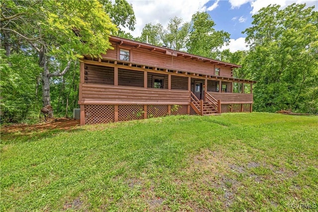 10 N River Ct, Cartersville, VA 23027 - rear view of property with a lawn