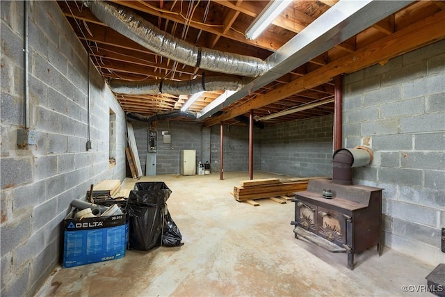 10 N River Ct, Cartersville, VA 23027 - unfinished basement featuring concrete block wall