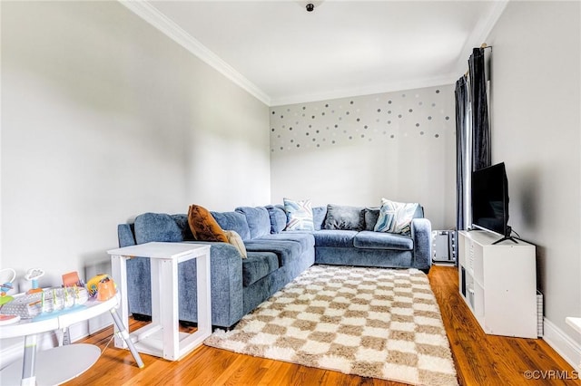 1905 Hope Meadow Way, Powhatan, VA 23139 - living area featuring ornamental molding and wood finished floors