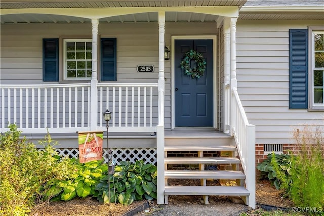2505 Winston Ct, Glen Allen, VA 23060 - property entrance featuring crawl space and a porch
