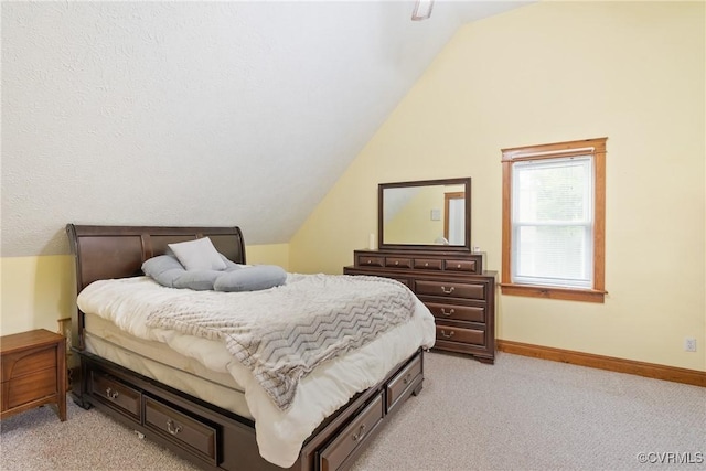 17 Brougham Rd, Fluvanna, VA 22963 - bedroom featuring light colored carpet, vaulted ceiling, and baseboards