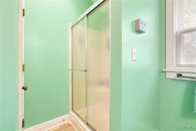 17 Brougham Rd, Fluvanna, VA 22963 - bathroom with an enclosed shower and baseboards