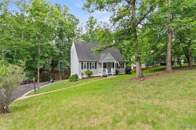 17 Brougham Rd, Fluvanna, VA 22963 - view of front of home with a front yard and a shingled roof